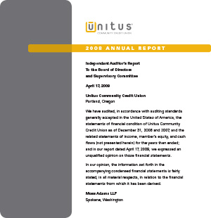Informe anual 2008 de Unitus Addendum